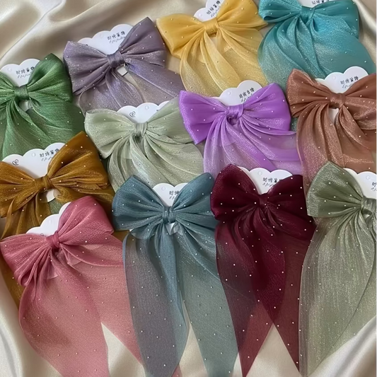 Sparkly Bow Clips