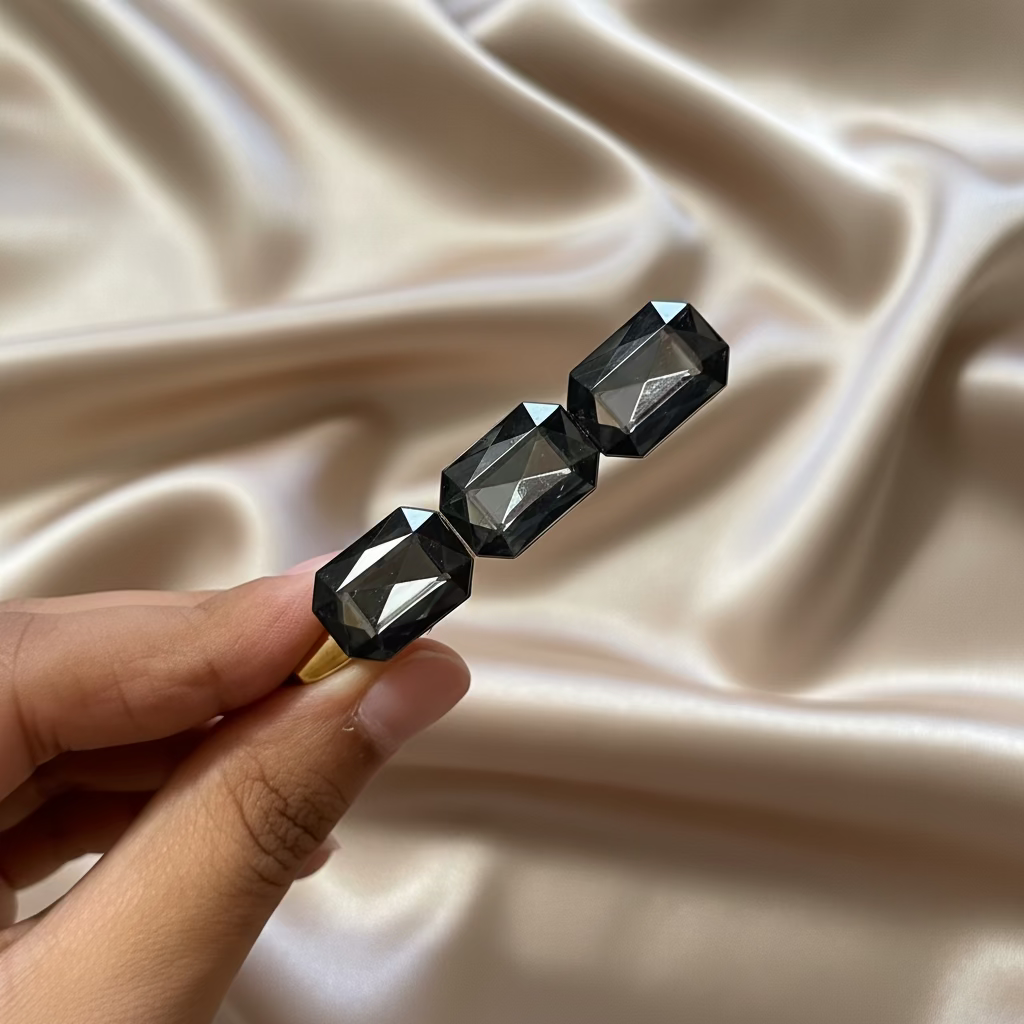 Black Stone Hair Pin
