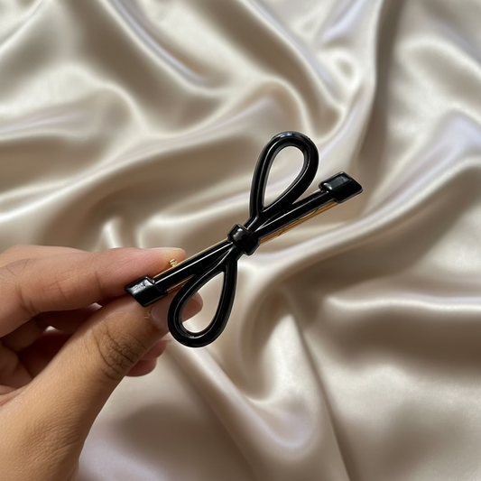 Black Bow Hair Pin