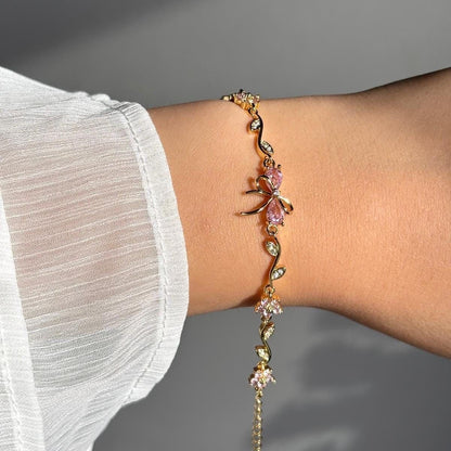 Premium Anti-Tarnish Bow & Floral Bracelet