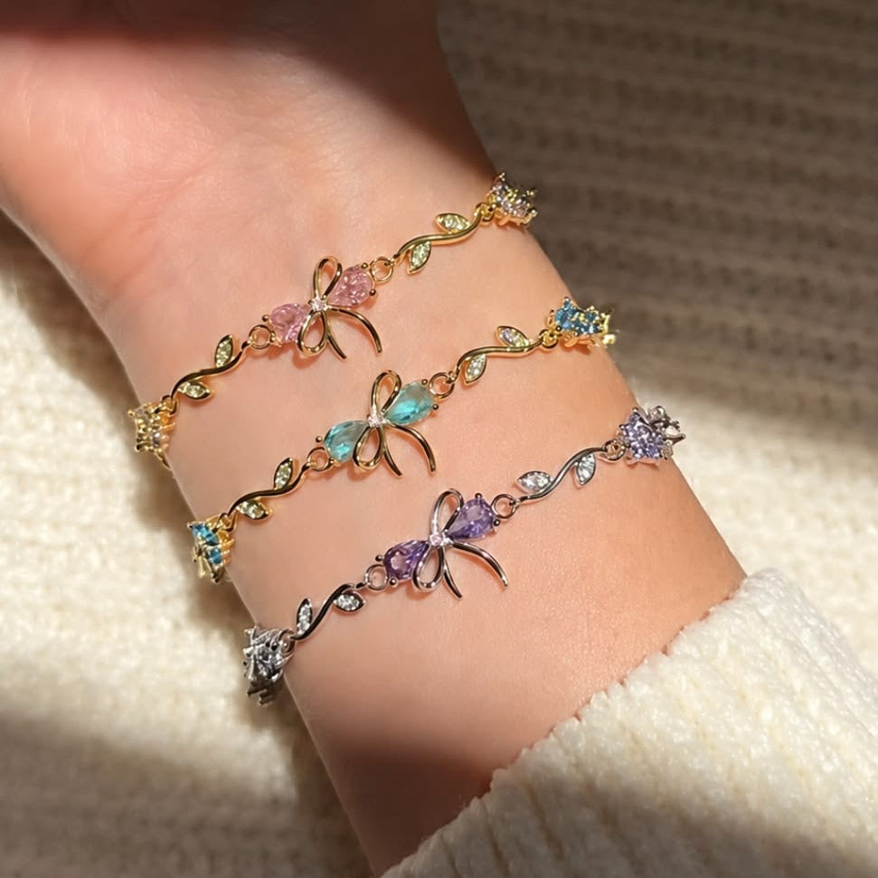Premium Anti-Tarnish Bow & Floral Bracelet