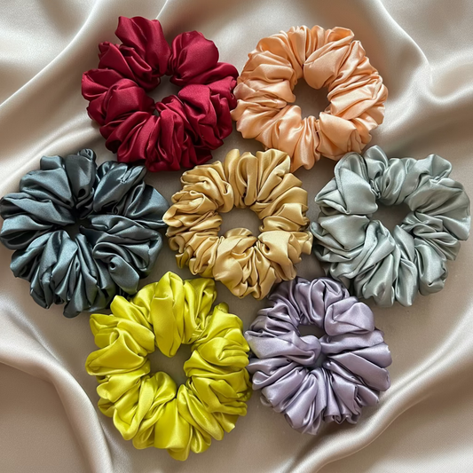 Satin Fluffy Scrunchies