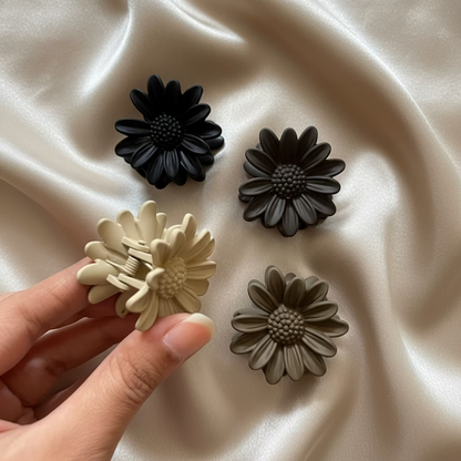Matte Flower Hair Claws