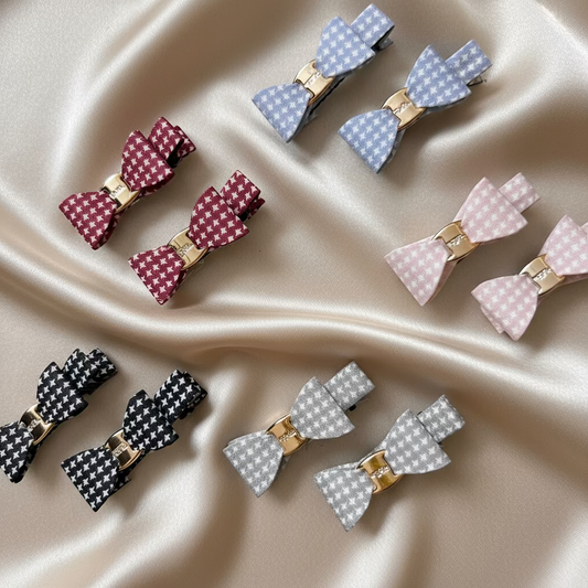 Cute Mini Bow Clips (Pair)