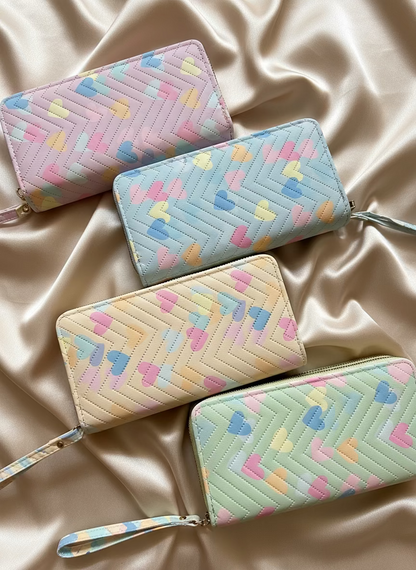 Double Compartment Heart Wallets