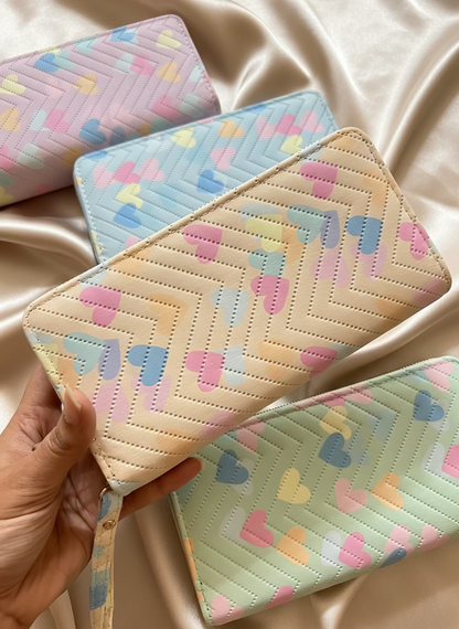 Double Compartment Heart Wallets