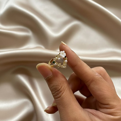 Dainty Heart Ring | Anti-Tarnish | Golden Adjustable Ring