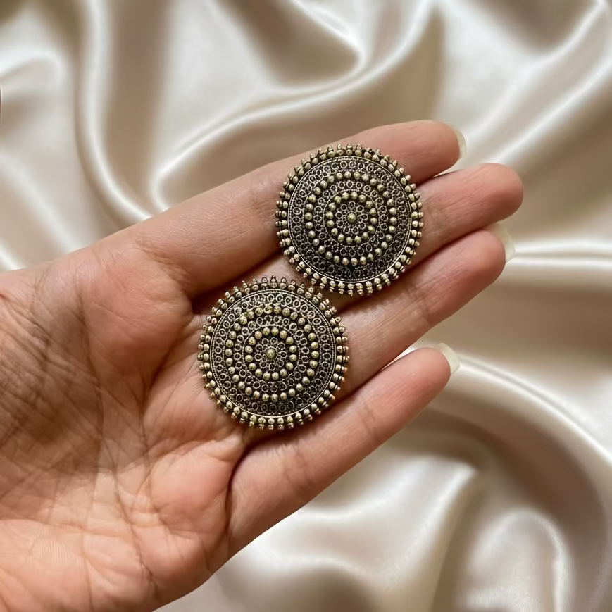 Ethnic Oxidised Studs – Stylish Women’s Earrings