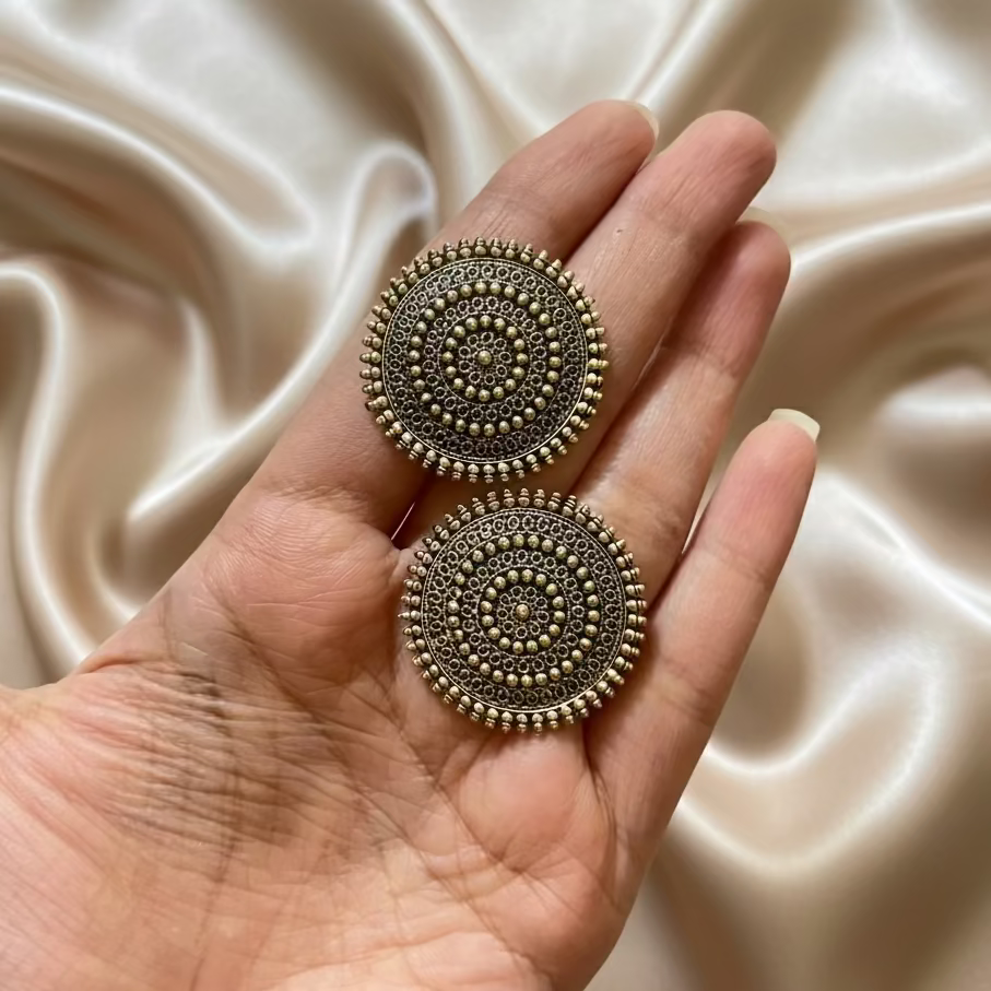 Ethnic Oxidised Studs – Stylish Women’s Earrings