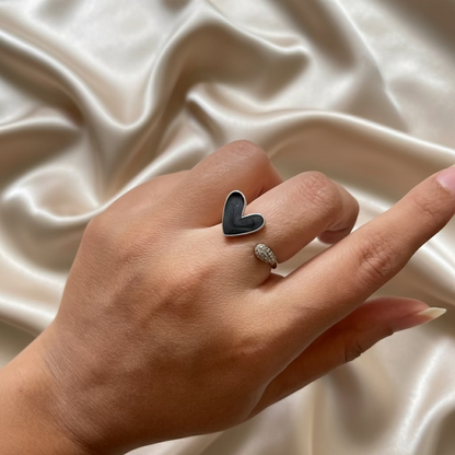 Silver Adjustable Heart Ring – Anti-Tarnish