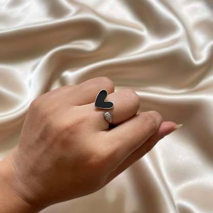 Silver Adjustable Heart Ring – Anti-Tarnish