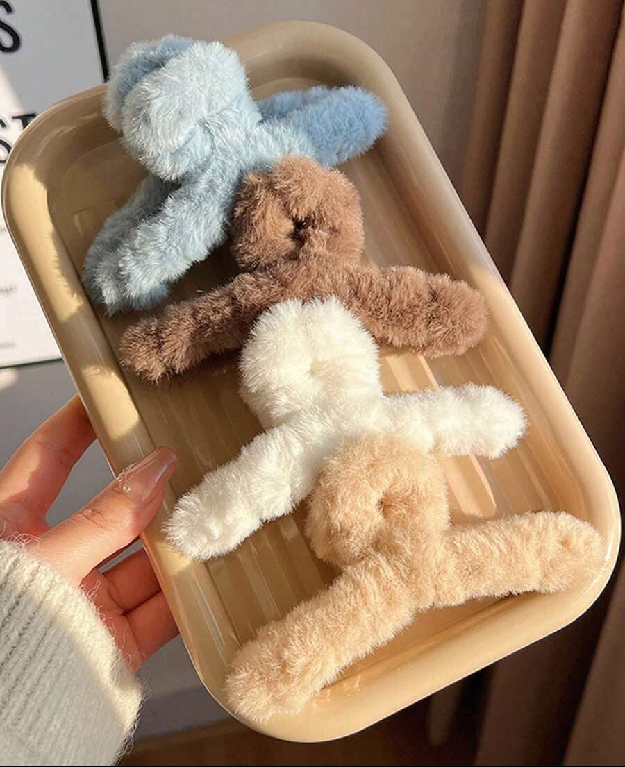 Plush Fur Hair Claw Clip