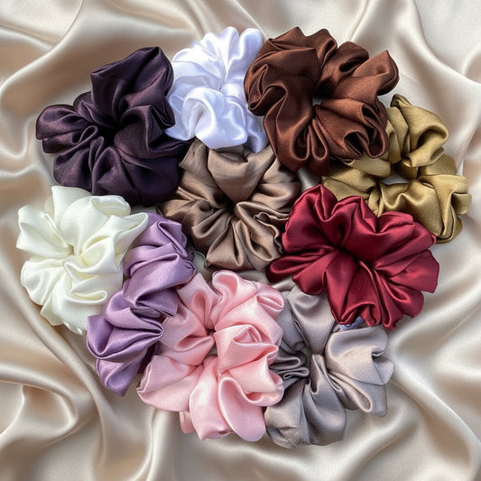Satin Fluffy Scrunchies