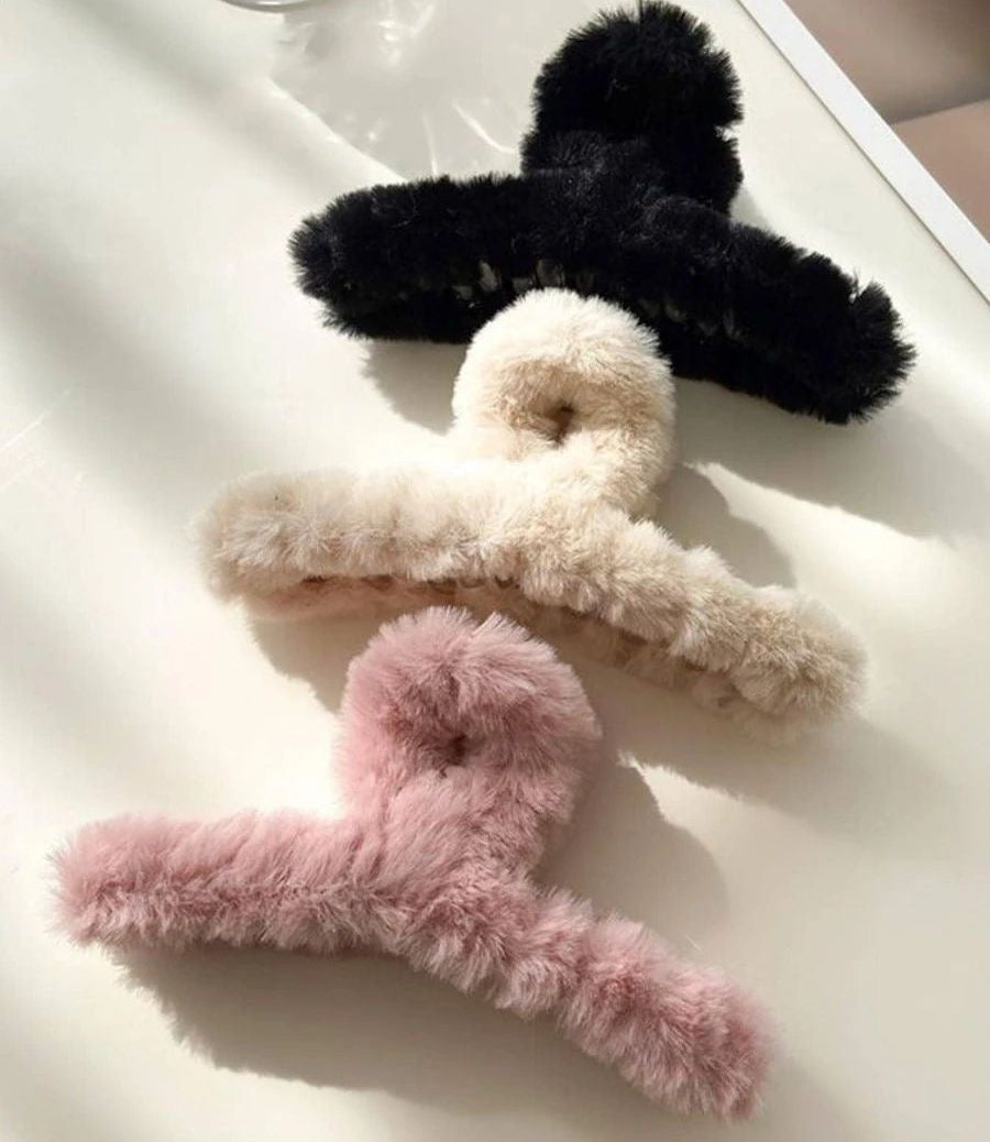 Plush Fur Hair Claw Clip
