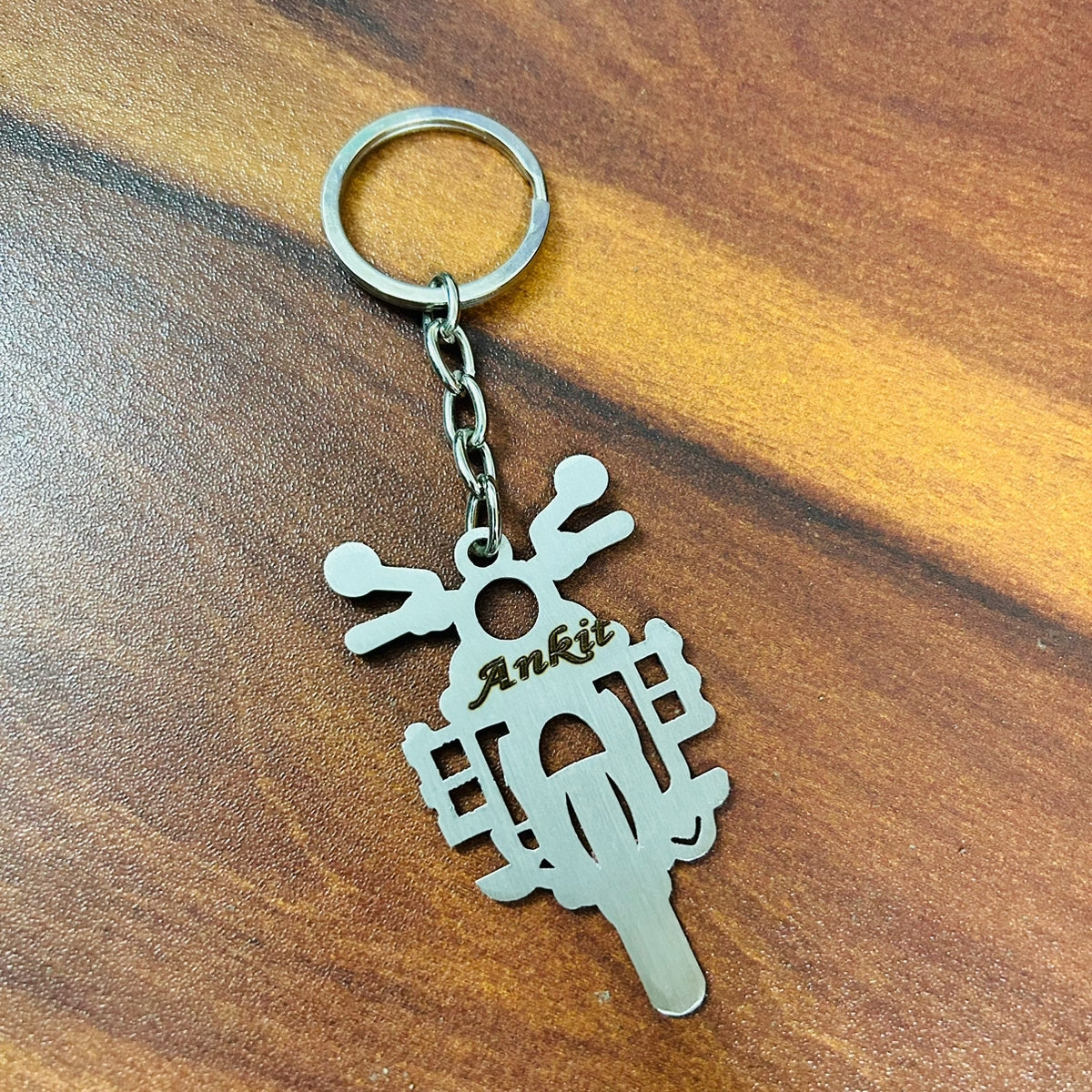 Personalized Silver-Plated Keychain