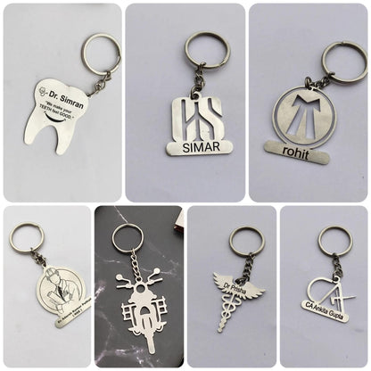 Personalized Silver-Plated Keychain