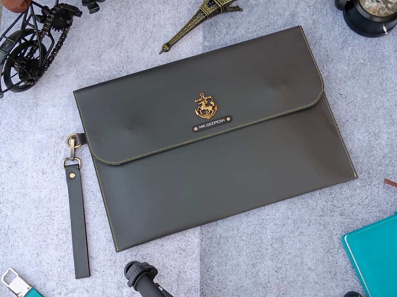 Personalized Leather Laptop & MacBook Sleeve