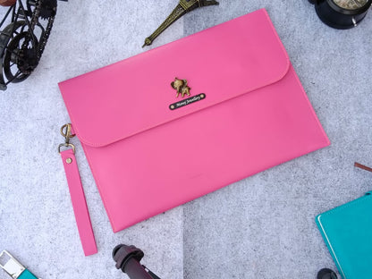 Personalized Leather Laptop & MacBook Sleeve