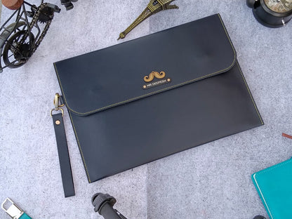 Personalized Leather Laptop & MacBook Sleeve