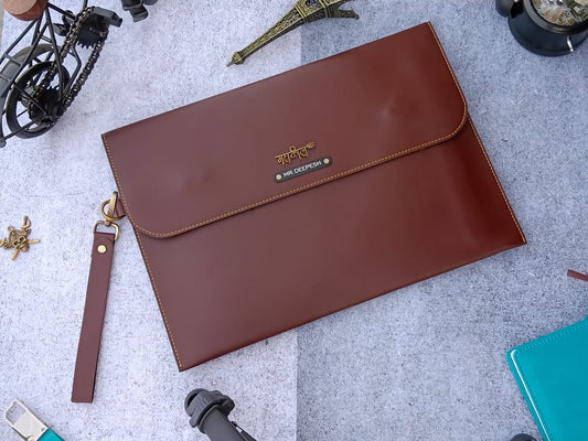 Personalized Leather Laptop & MacBook Sleeve