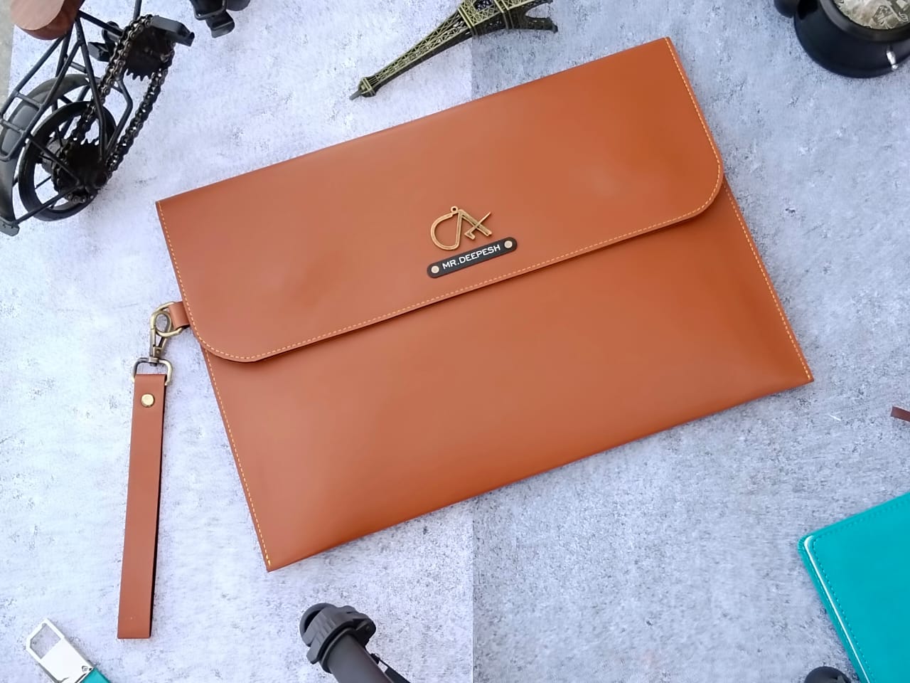 Personalized Leather Laptop & MacBook Sleeve