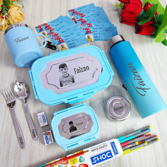Personalized Kids Special Stainless Steel Essential Combo