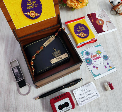 Personalized Tape Recorder Voice Message Rakhi Combo