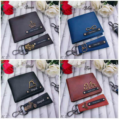 Personalized Premium Italian Leather & Trophy Rakhi Combo
