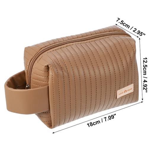 Personalized Ribbed Leather Pouch