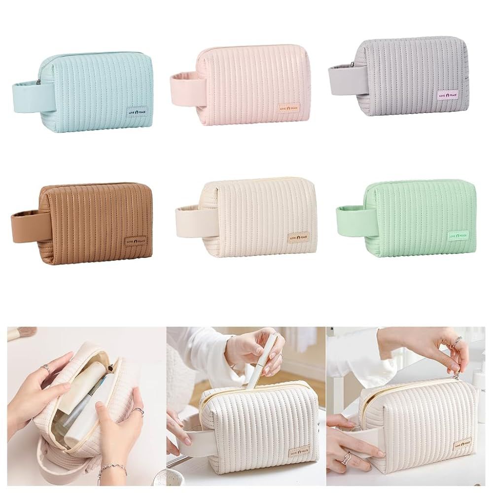 Personalized Ribbed Leather Pouch