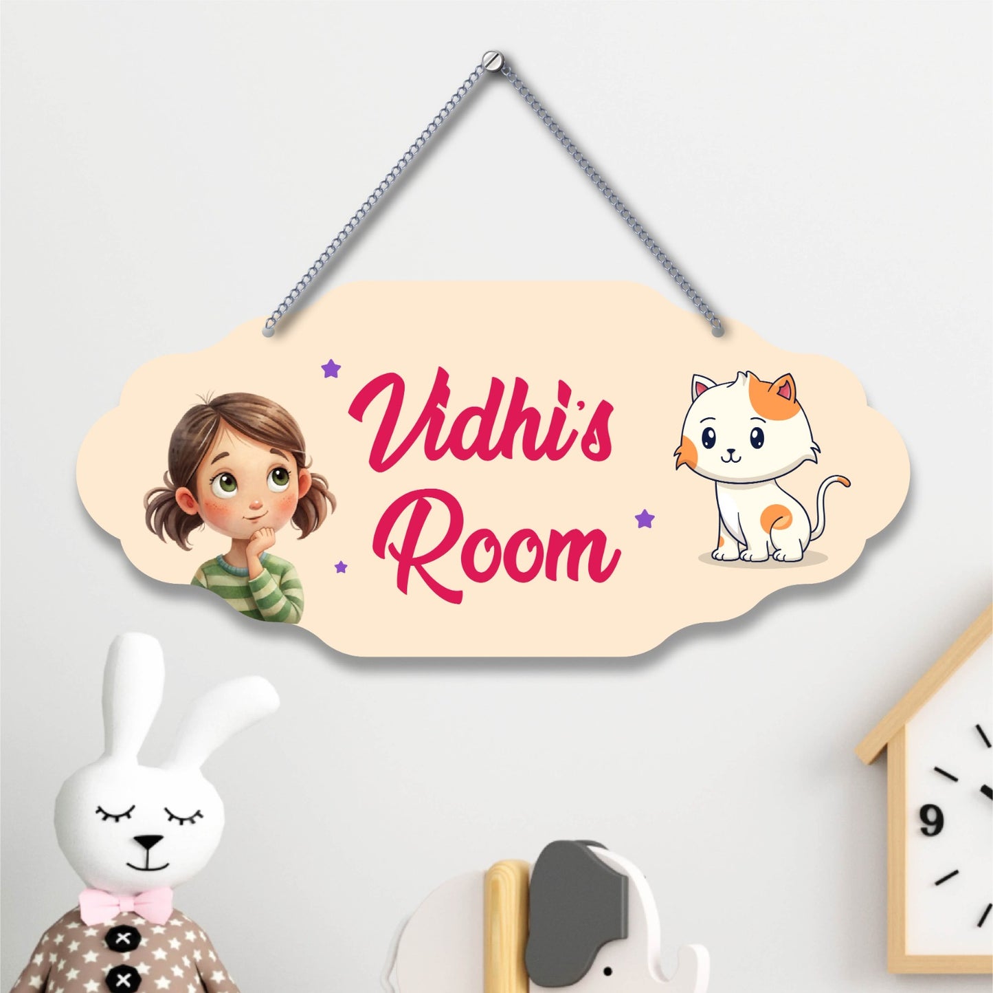 Personalized Kids MDF Door Plate
