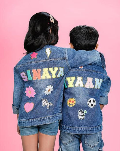 Personalized Kids Monogram Denim Jacket