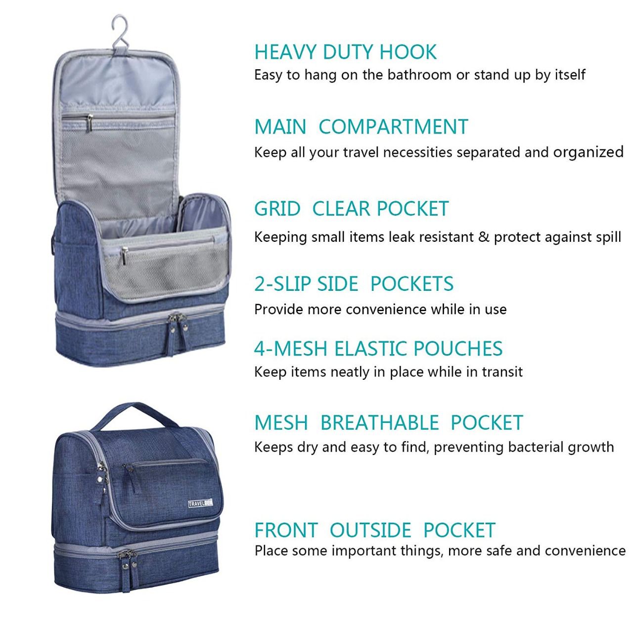 Personalized Premium Travel Toiletry Organizer