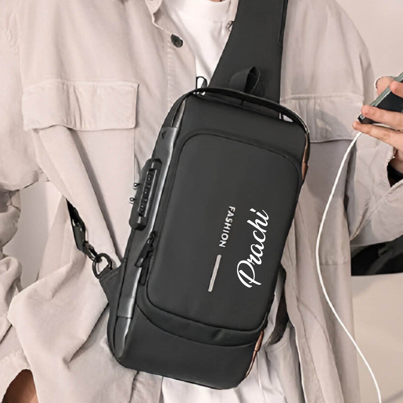 Personalized Unisex Anti-Theft Sling Bag