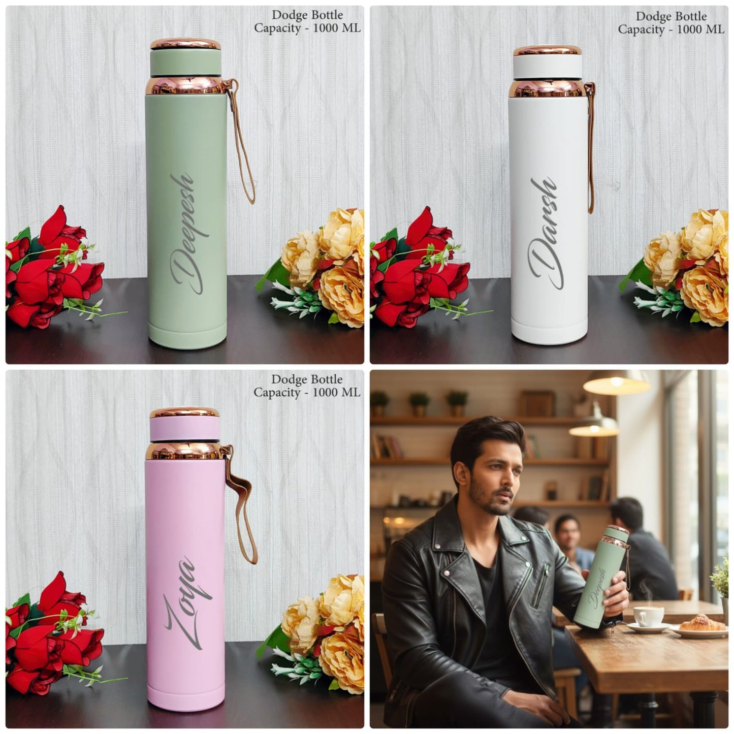 Personalized 1000 ML Turbo Stainless Steel Flask