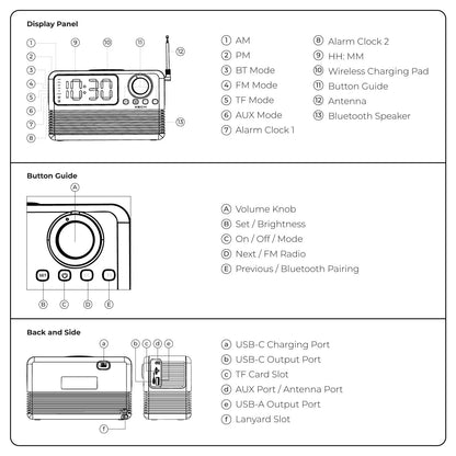 Eon Max Retro Speaker & Wireless Charger
