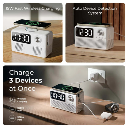 Eon Max Retro Speaker & Wireless Charger