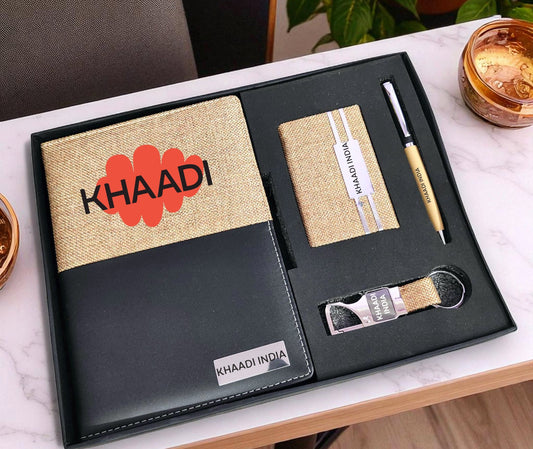 Personalized Premium 4-in-1 Gift Set (Diary, Pen, Keychain, Card Holder)
