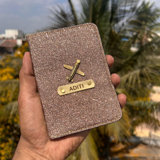 Glitter Personalized Passport Cover