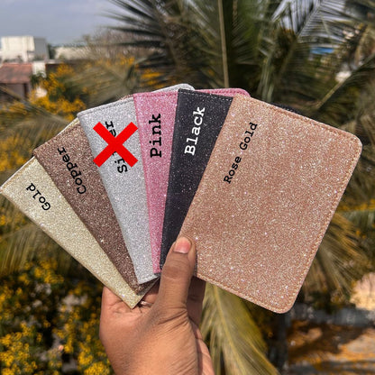Glitter Personalized Passport Cover
