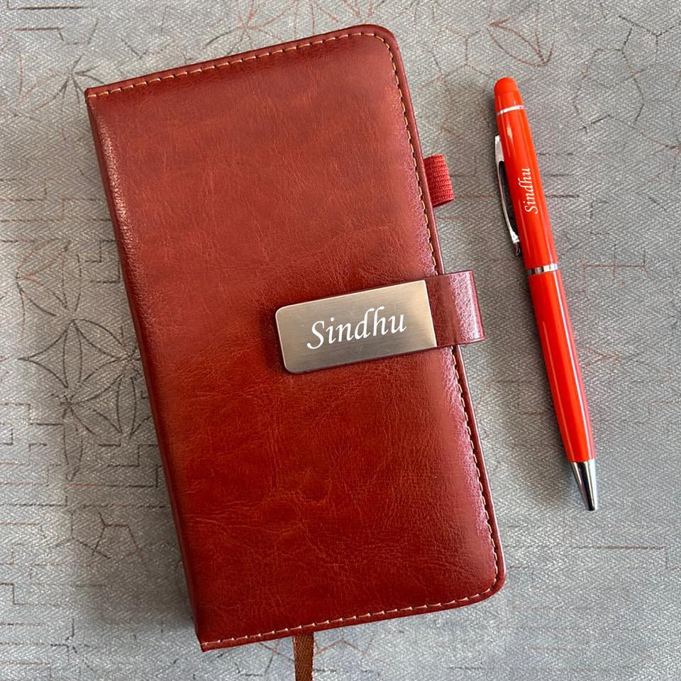 Personalized Pocket Diary & Stylus Pen Set
