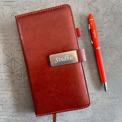 Personalized Pocket Diary & Stylus Pen Set