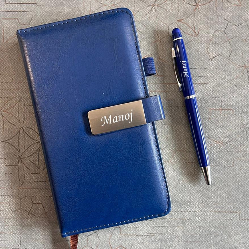 Personalized Pocket Diary & Stylus Pen Set