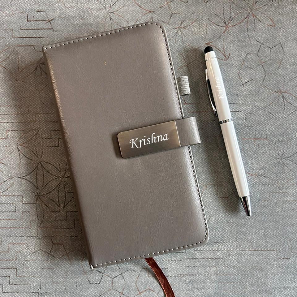 Personalized Pocket Diary & Stylus Pen Set