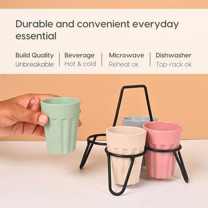 Eco-Friendly Cutting Chai Cups (Husk Made) – Assorted Colors