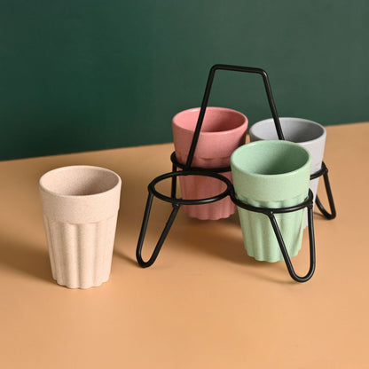 Eco-Friendly Cutting Chai Cups (Husk Made) – Assorted Colors