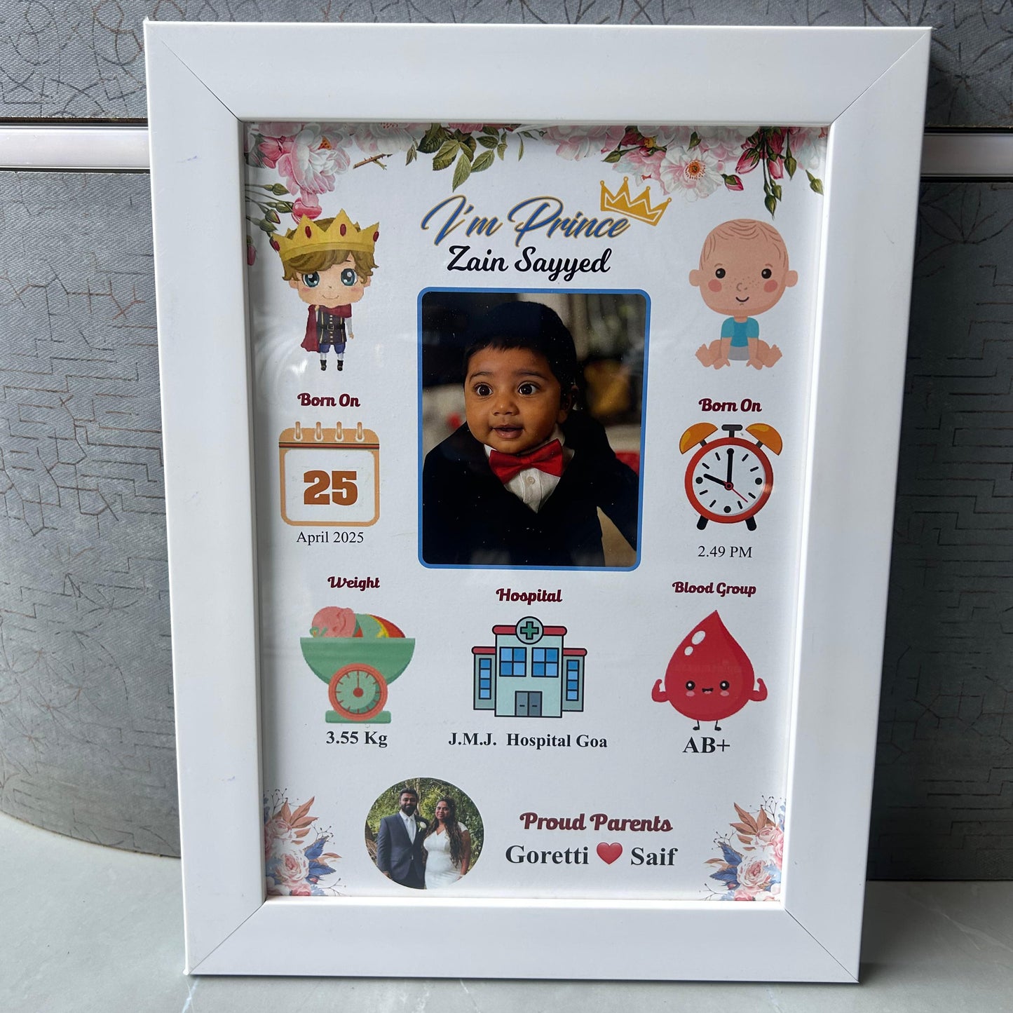 Personalized Baby Birth Data Frame