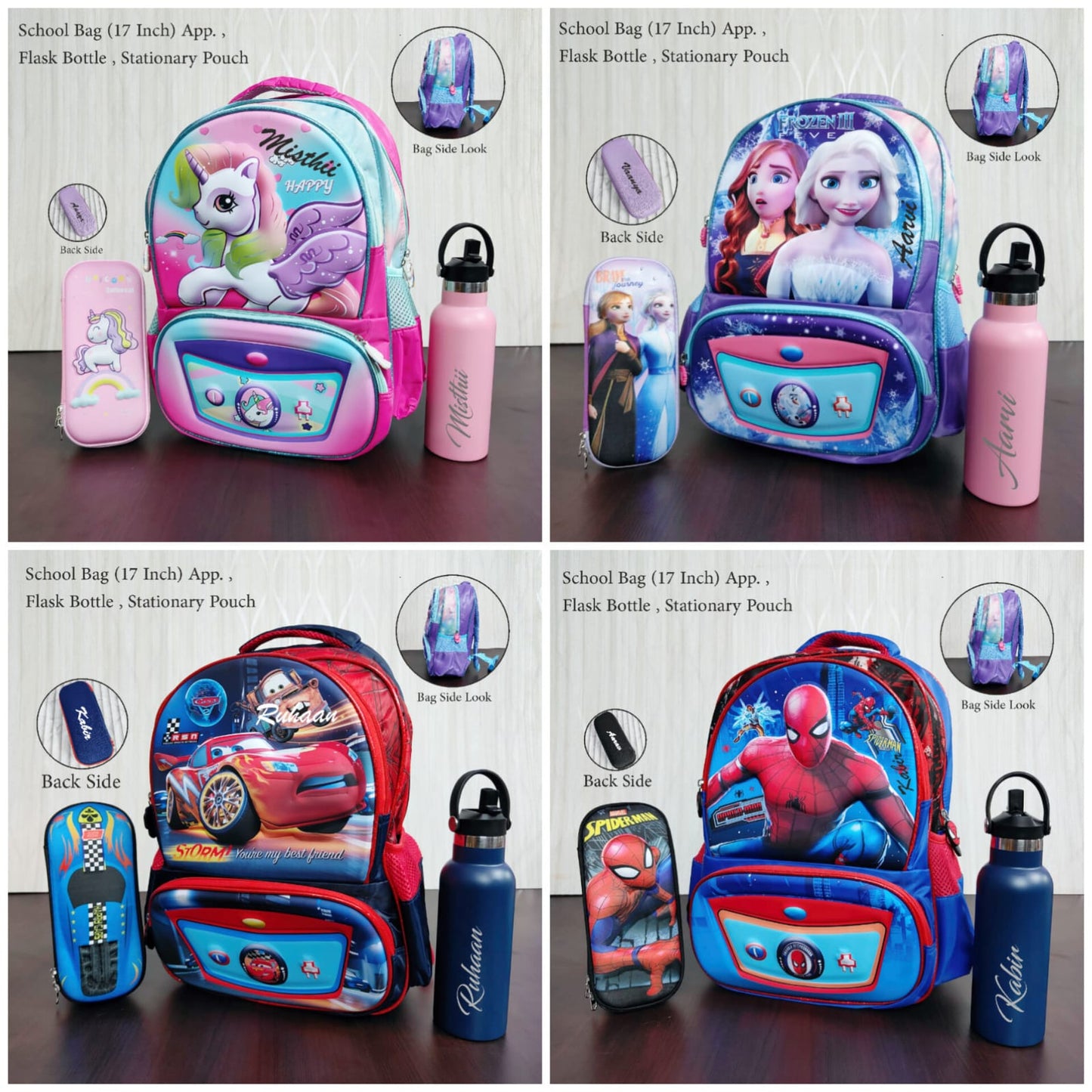 Personalized 3 In 1 School Bag Combo