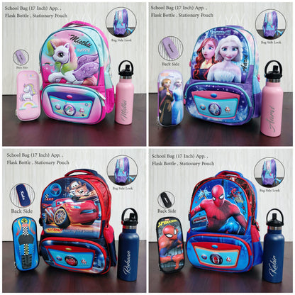 Personalized 3 In 1 School Bag Combo