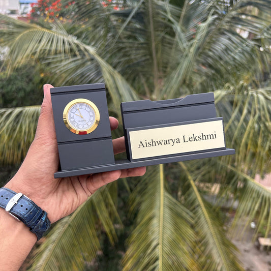 Personalized Cello Penstand with Built-in Clock